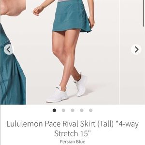Lululemon Pace Rival Skirt in Persian Blue